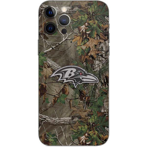 NFL Baltimore Ravens Realtree Xtra Green Camo iPhone 12 Pro Skin